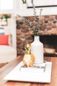 Elegant design-white vase-fireplace